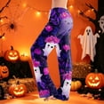 thumbnail image 6 of Domzest Halloween Pajama Pants Women Halloween Graphic Wide Leg Pajama Bottoms Drawstring Elastic Waisted Cute Pj Bottoms Light Purple L, 6 of 6