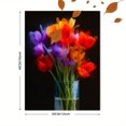 thumbnail image 3 of Colorful Tulips Bouquet Canvas Print Wall Art, Living Room Bedroom Hallway Dining Room Decor, 3 of 8