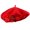 Red, variant on Trendy Painter's Hat Woolen Beret with Button Studded Detail Adjustable Size for Fashion Enthusiasts