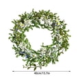 thumbnail image 3 of Berry Decor,15.7In Rainbow Berry Wreath Sun Proof Waterproof Maintenance-Free Versatile Style Luxuriant Green Visual Decor for Home Wall Stair Railing Mantel Dining Table Holiday Decoration, 3 of 7