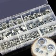 thumbnail image 2 of Écrou Hexagonal Autobloquant en Acier Inoxydable Assortiment de Boulons en Nylon M3-m12 Gl(Argent)(170 Pcs), 2 of 5