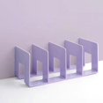 thumbnail image 3 of BAOQIN Acrylic File organizer for Desk, Clear Desktop Book organizer, Creative Book Stand&nbsp; Divider Bookshelf for Home School and Office （Purple）, 3 of 4