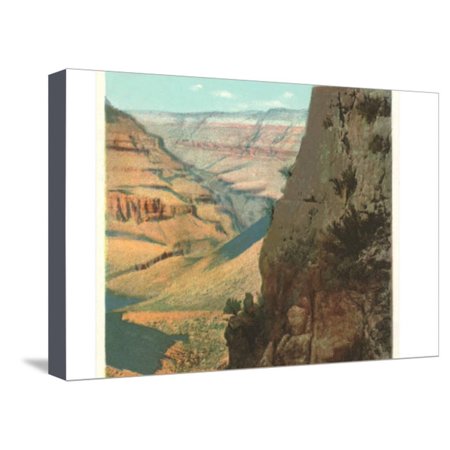Pack Animals on Trail in Grand Canyon Stretched Canvas Print Wall