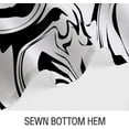 thumbnail image 4 of Black and White Shower Curtain with Cute 72s Retro Boho Hippie Spiral Stripe, Minimal Aesthetic Groovy Art Bath Curtain Modern Abstract Swirl Bathroom Decor Set with Hooks 72X72IN, 4 of 6