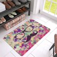 thumbnail image 3 of MKHERT Funny Hipster Mustache and Glasses Over Vintage Triangle Doormat Rug Home Decor Floor Mat Bath Mat 30x18 inch, 3 of 3