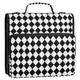 thumbnail image 5 of FORMRS Zipper Binder with Shoulder Strap 2-inch Ring 500 Sheet Capacity File Bag, Black and White Geometric, 5 of 5