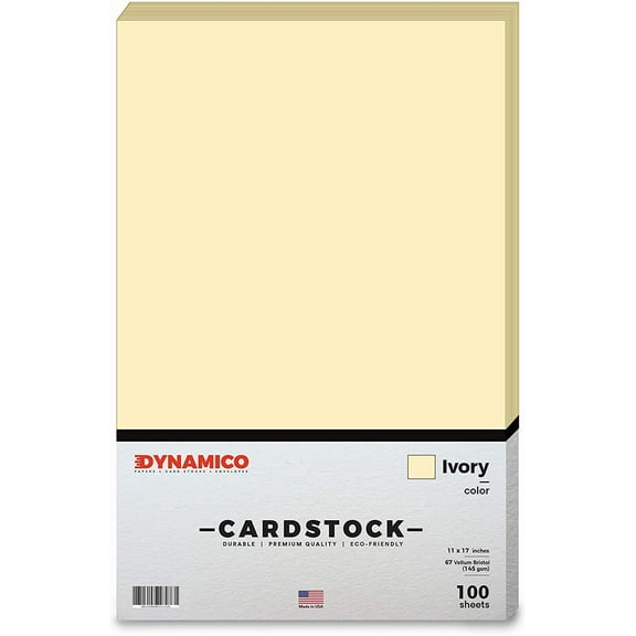 Ivory 11 x 17" Pastel Color Cardstock Paper - for Cards and Stationery Printing