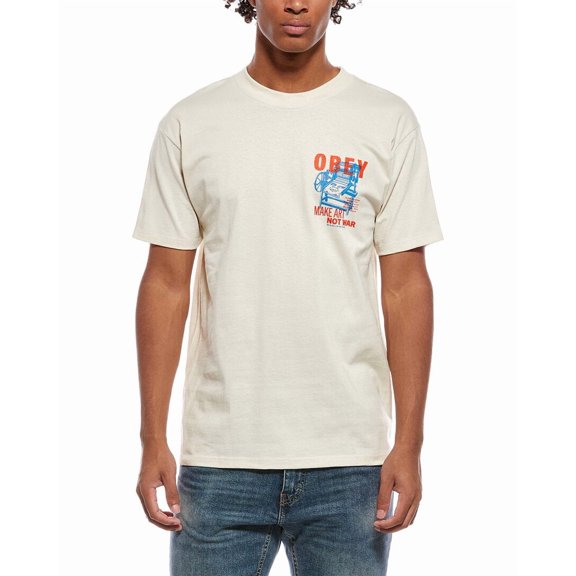 Obey mens T-Shirt, m, Cream