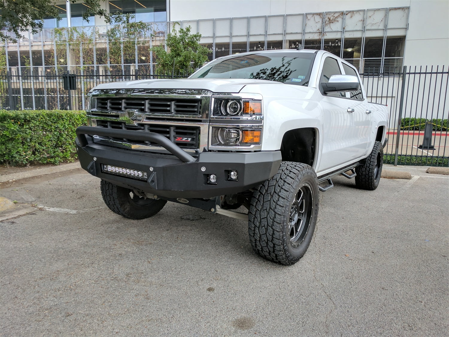 Road Armor Front Stealth Bumper with Pre-Runner Square Light Port in Satin Black (Black) - 314R4B-NW Fits select: 2014 CHEVROLET SILVERADO