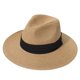 thumbnail image 1 of DRESHOW Sombrero panamá de paja para mujer, sombrero de viaje Fedora para playa, sombrero para el sol, sombrero enrollable de paja de ala ancha UPF 50+, 1 of 1