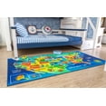 thumbnail image 4 of Furnish My Place Indoor Area Rug for kids - 3 ft. 3 in. x 6 ft. 6 in., Multicolor, USA Map Rug with Jute Backing, 4 of 9