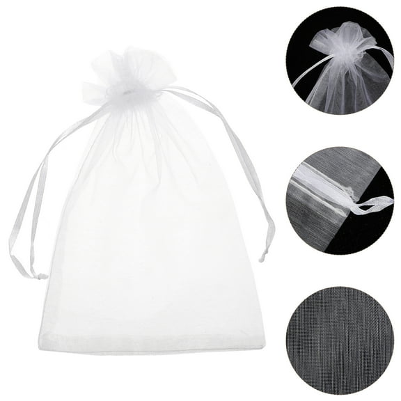 Wedding Favor Gift Bags Organza Candy Bag Goodie Treat Bags Drawstring Jewelry Pouches for Wedding Party Bridal Shower Engagements