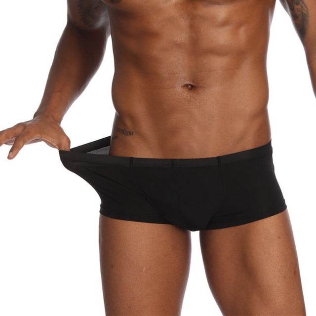 TIHLMK Men's Fashion Ultra-thin ice Silk Ultra-thin Seamless Breathable Underwear
