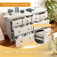 thumbnail image 6 of Haverchair 8 Drawer Dresser for Bedroom, Wood Chest of Drawers with Smooth Metal Rail, Large Dressers, Modern Bedroom Dressers with 8 Drawers Cabinet TV Stand, 6 of 8