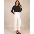 thumbnail image 4 of DARING DIVA Leotard Shirt Collared Dressy Bodysuit Top S Black, 4 of 6