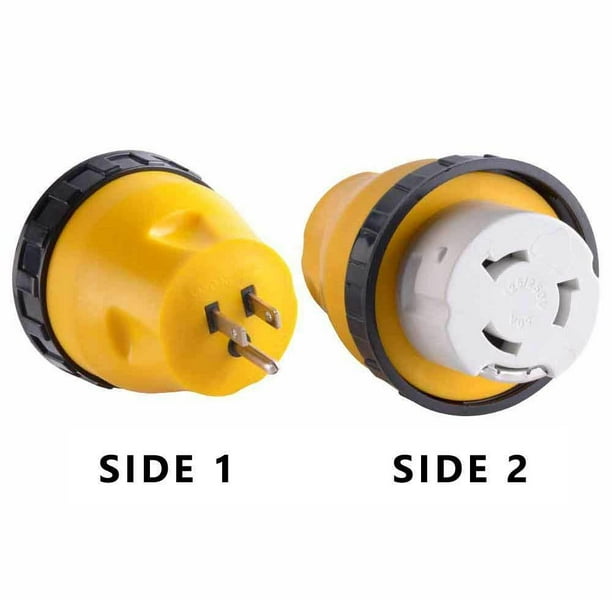 RV Power Cord Adapter 15 amp Male Plug to 50 amp Twist Lock Female