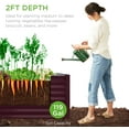 thumbnail image 4 of WILLYO  4x2x2ft Outdoor Metal Raised Garden Bed, Deep Root Box Planter for Vegetables, Flowers, Herbs, 119 Gallon Capacity,  Burgundy, 4 of 7