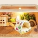 thumbnail image 1 of Cama cálida para hámster para el invierno, escondite para conejillos de indias, cama agradable y cálida para mascotas pequeñas, cueva para conejillos flores, 1 of 8