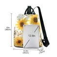 thumbnail image 3 of FORMRS Women's Travel Backpack Purse Anti-Theft Hidden Pockets Casual Shoulder Bag, Beige Sunflowers, 3 of 7
