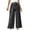 Black, variant on Nrmvnmi Summer Saving 2024 Capri Pants for Women Casual 2024 Summer Drawstring Elastic High Waist Linen Pants Straight Wide Leg Plus Size Lounge Capris For Mens Gifts