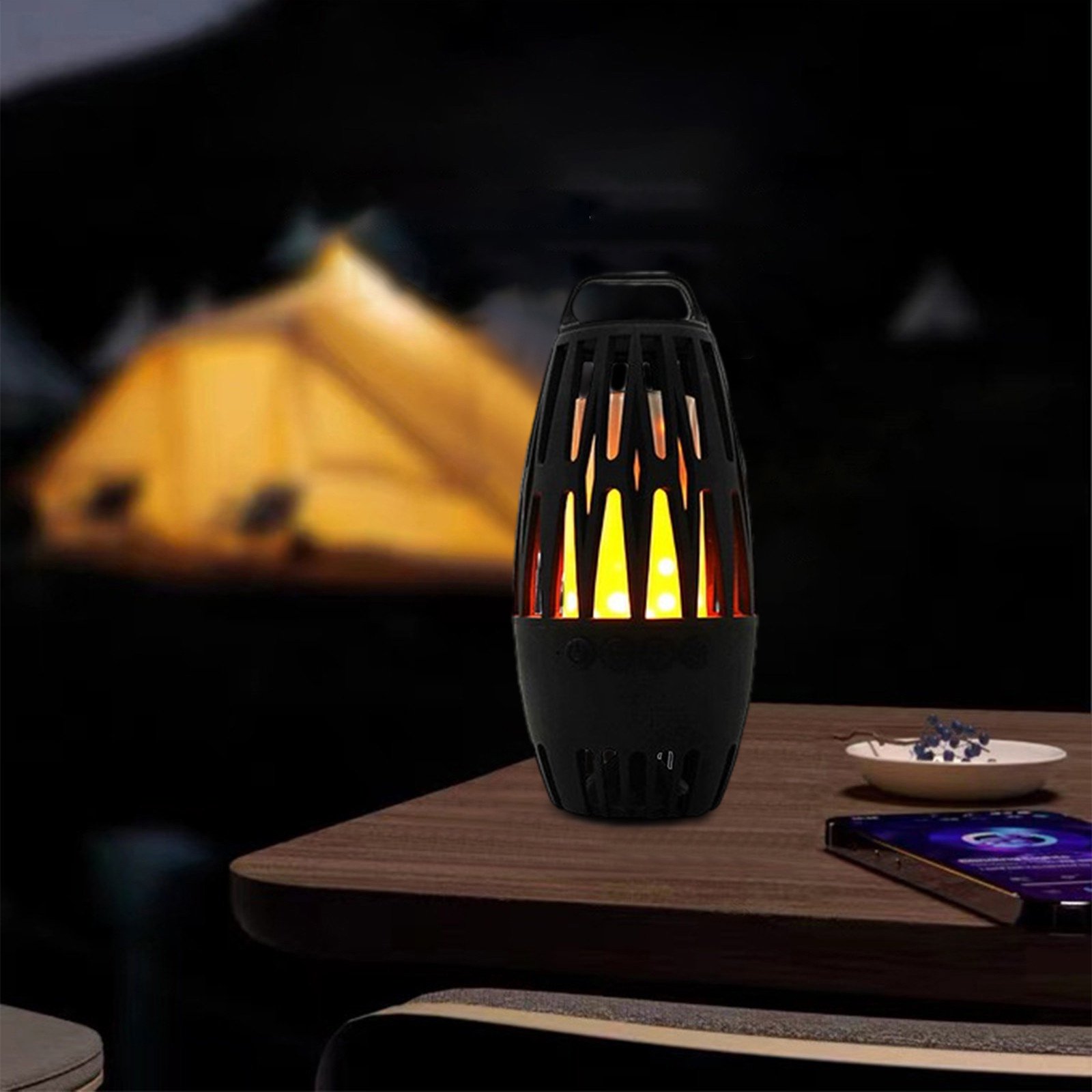 SuoKom Flame Light Bluetooth Speaker Atmosphere Camping Lighting Warm Light  Advanced Wind Pluggable Speaker On Clearance | Walmart Canada