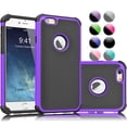 thumbnail image 1 of iPhone 6S Case,iPhone 6 Case, [Red/Black] Rugged Rubber Double Layer Plastic Scratch Resistant Hard Case Cover For iPhone 6S / 6 4.7 Inch, 1 of 4