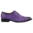 thumbnail image 4 of LIBERTYZENO Men Genuine Leather Formal Lace Up Oxford Dress Shoes, Purple, 4 of 5