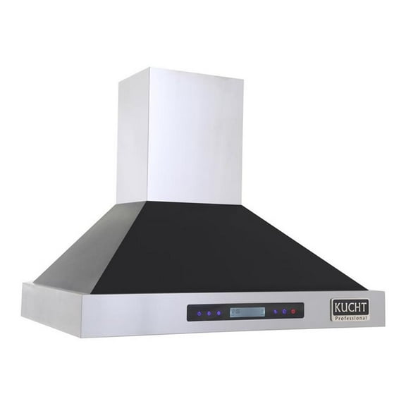 Kucht Professional 36" Stainless Steel Wall Mounted Range Hood in Black