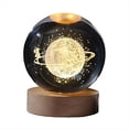 thumbnail image 1 of Lámpara de Noche LED con Forma de Bola de Galaxia Grabada en 3D, Esfera de Cristal Estrellado con Base de Madera, Decoración para el Hogar, Regalo para Mujeres y Niñas., 1 of 6