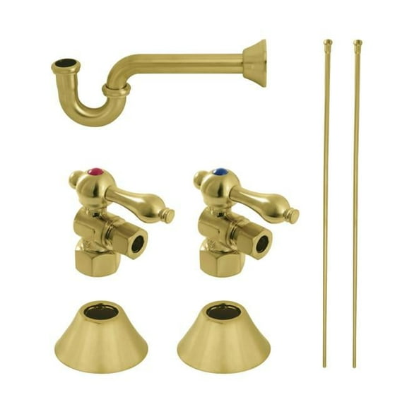 Traditional Plumbing Sink Trim Kit with P-Trap, Brushed Brass