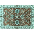 thumbnail image 1 of Ahgly Company Indoor Rectangle Abstract Light Blue Modern Area Rugs, 2' x 5', 1 of 4