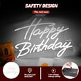 thumbnail image 6 of UPONRAY Happy Birthday Neon Sign for Wall Decor, Happy Birthday Led Sign for Backdrop, Dimmable USB Powered Birthday Sign for Biryhday Party Decoration(White), 6 of 6