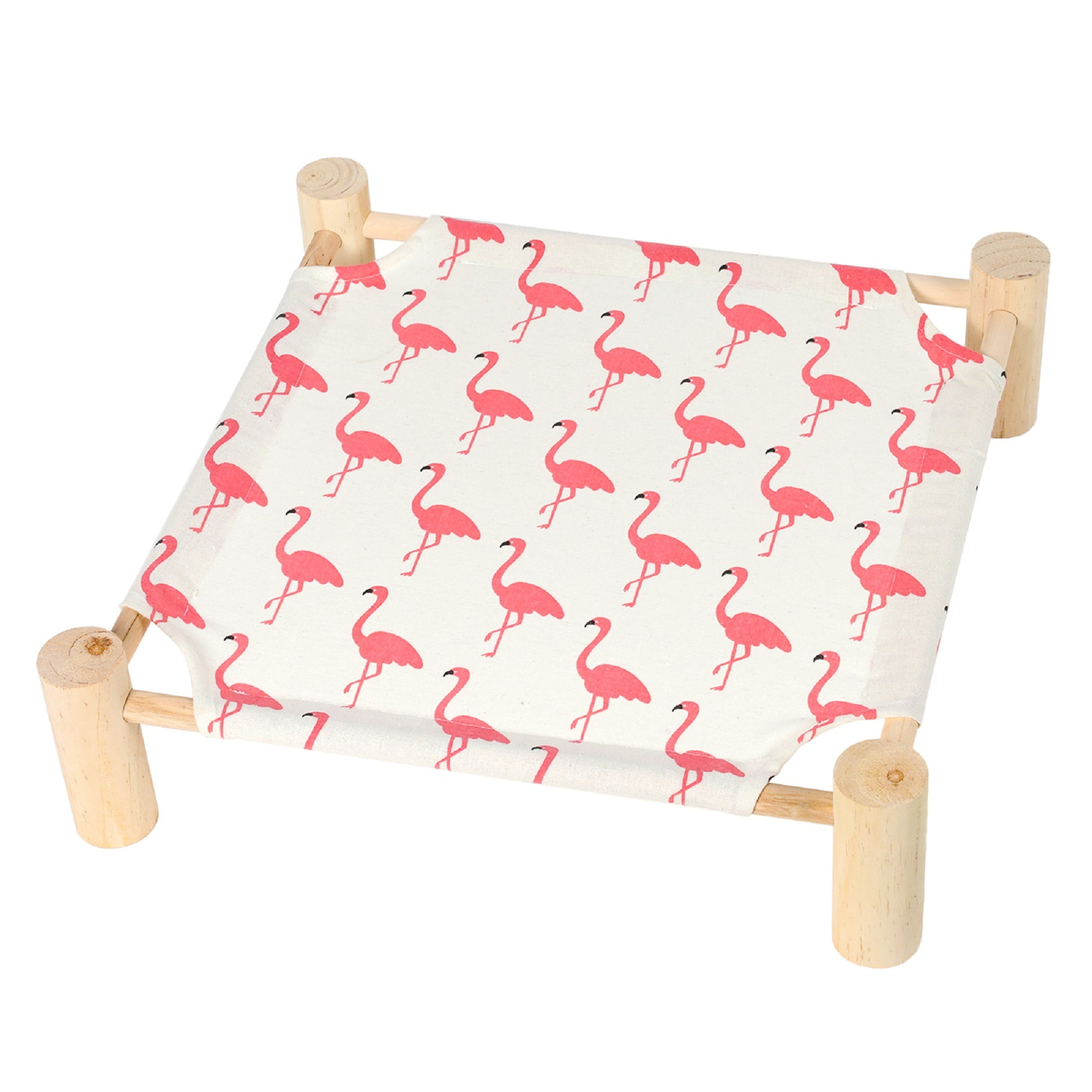 Cat and Dog Hammock Bed Small Dog Bed, Wooden Cat Elevated Cooling