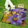 thumbnail image 6 of Dahlia Flower Outdoor Picnic Blanket, Foldable Waterproof Beach Mat, Portable Beach Blanket for Beach Camping, Hiking, Family Concerts, 6 of 7