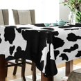 thumbnail image 3 of Mantel Rectangular Con Estampado De Vaca Animal, 54 X 54 Pulgadas, Resistente A Las Arrugas, Poliéster, Mantel De Tela Decorativa A Prueba De Manchas, Para Cocina, Comedor, Fiesta, Camping, 3 of 5