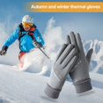 thumbnail image 6 of 1 Pair Touchscreen Winter Gloves for Men Women Anti-Slip Full Finger Gloves Windproof Thicken Warm Snow Gloves for Outdoor Running Cycling Skiing -Grey, 6 of 8