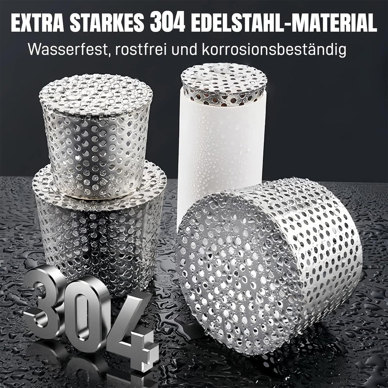 1 Pcs 304 Stainless Steel Mesh Vent Cap - Bird & Rodent Proof Cone Cover with Debris Blocking Design,Fits PVC/Metal Pipes for Roof Vents, Gutters & Downspouts