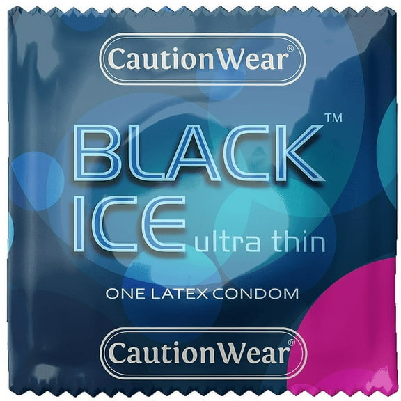Caution Wear Black Ice Ultra Thin Condoms
