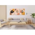 thumbnail image 6 of Bedroom Canvas Wall Art Minimalist Boho Pictures Mid Century Modern Wall Art Multicolored Boho Leaf Canvas Prints Natural Framed for Bathroom Living Room Decor 3 Pieces, 6 of 6
