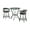 MultiColor, variant on Armen Living Naomi and Chelsea 5-Piece Stainless Steel Dining Set in Gray/Silver