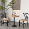 thumbnail image 2 of Costway Dining Chairs Set of 2 High Back Navy Chairs Metal Frame Footrests Kitchen Black, 2 of 8