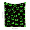thumbnail image 3 of TOOPTY Halloween Flannel Throw Blanket, Green Pumpkin Print Lightweight for Bed Sofa Air Conditioning All Season, 50x60 Inches, 3 of 6