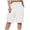 White, variant on felwors Women's Elastic Drawstring Waist Linen Blend Wide Leg Shorts Summer Casual Culottes with Pockets (Green, XXL)