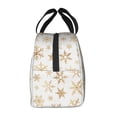 thumbnail image 2 of Lsque gold Snowflake print Pattern Lunch Bag Women/Men Insulated Lunch Box,Small Leakproof Cooler Food Lunch Containers Reusable High Capacity Lunch Tote Bags, 2 of 6
