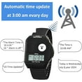 thumbnail image 6 of Atomic Top Button English Talking watch for Seniors Blind Men Women - Talking Loud Sound Talking Clock Gift for Visually Impaired - for UK and USA User only - Model 1095 - Black - Metal Elastic Band, 6 of 7