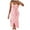 Pink, variant on Women's Strapless Solid Slim Irregular Hem Casual Dress - Sleeveless, Polyester, Spring/Autumn/Winter - Available in S-XXL Sizes