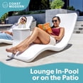 thumbnail image 4 of Coast Modern In Pool Lounge Chair - Waterproof & Weighted Pool Chaise Lounger - Outdoor Pool Furniture for Patio or In Baja Shelf, 4 of 7