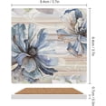 thumbnail image 4 of GZHJMY Printed Square Marble with Flowers Ceramic Coasters with Cork-Backed for Coffee Drink Cup Mat Absorbent Stone Coaster Set of 6, 4 of 4