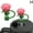 Rose Red, variant on 9-Piece Silicone Straw Caps Dust-Proof Rose Design for 10mm Reusable Cups Multiple Colors