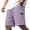 7#a Light Purple, variant on Shorts for Men Corduroy Shorts Drawstring Summer Elastic Waist Baggy Casual Vacation Classic Big and Tall Surf Bermudas White L